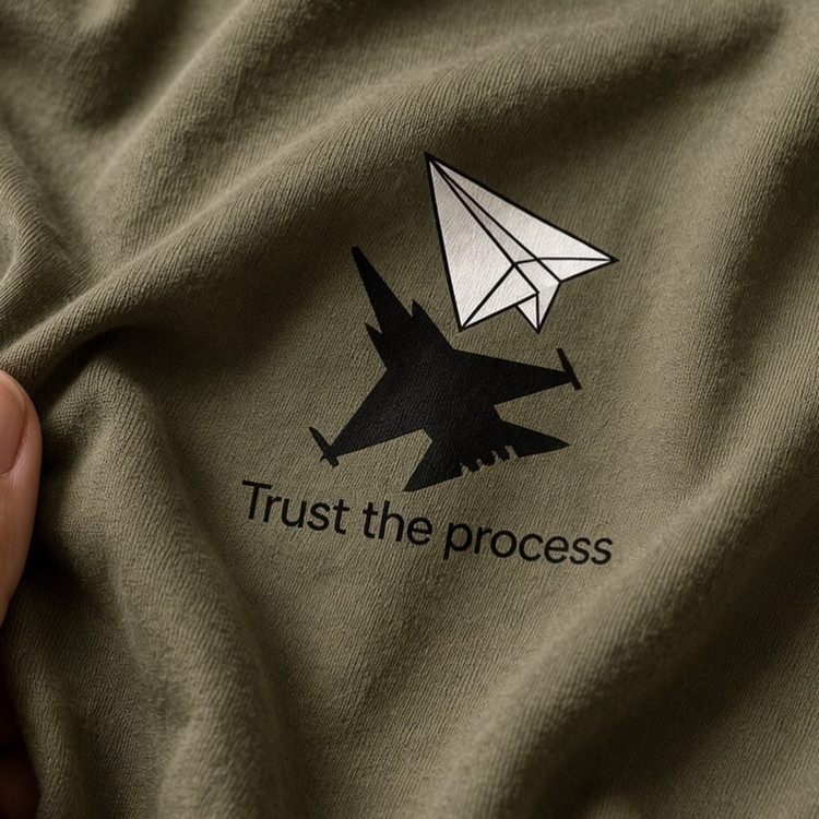 تیشرت ترندTrust the Process-طراحی فوق العاده پرمعنی-سوپرنخ-۲۴٪تخفیف