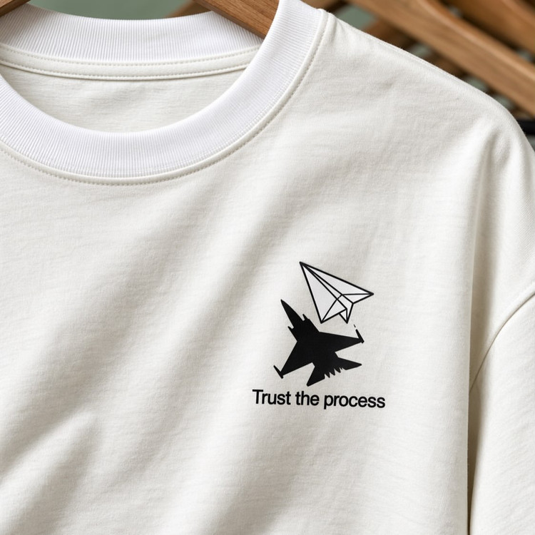 تیشرت ترندTrust the Process-طراحی فوق العاده پرمعنی-سوپرنخ-۲۴٪تخفیف